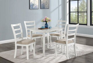 Emma Oval Extension Table: White Product Image